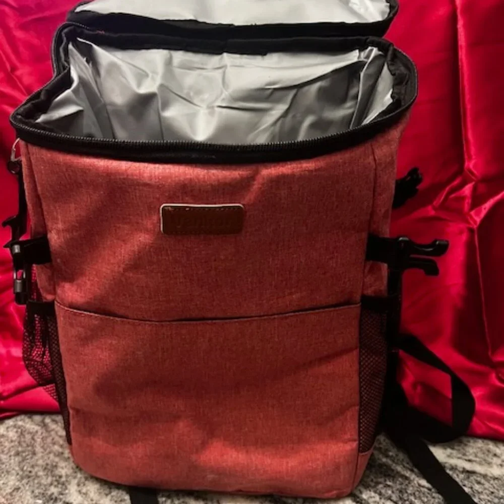 Vankor pink Camping Cooler Backpack leak-proof thermal lining for warm or‎ cold